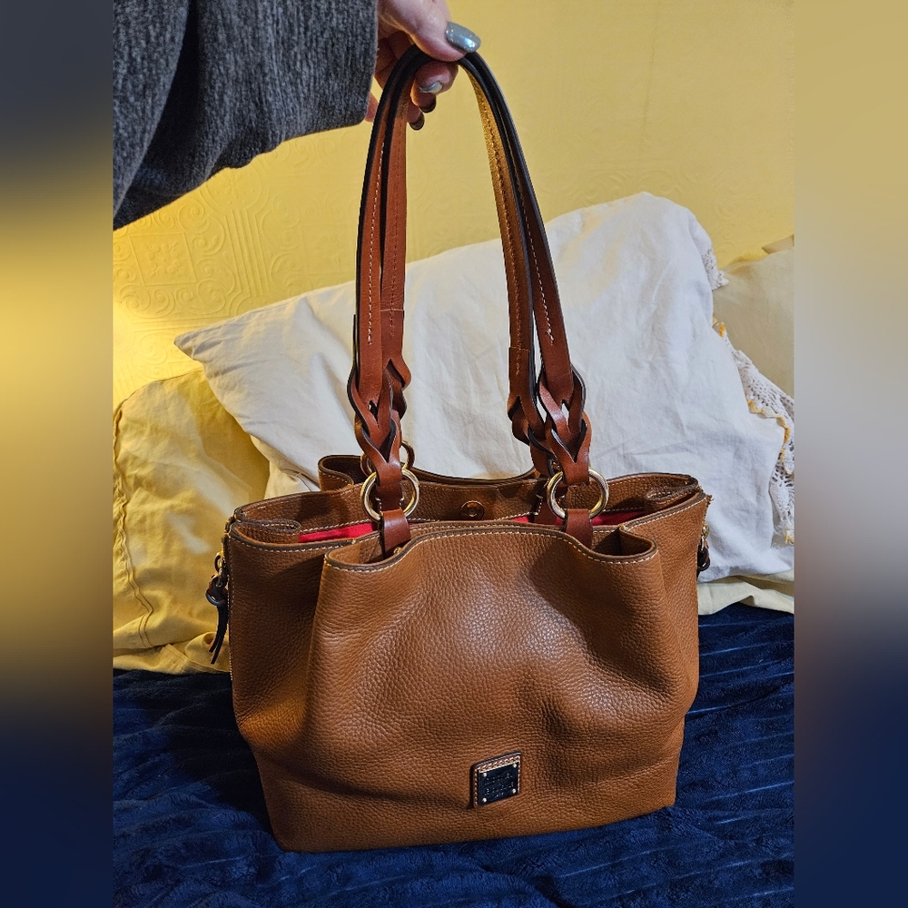 Brown Leather Dooney & Bourke Tote Bag